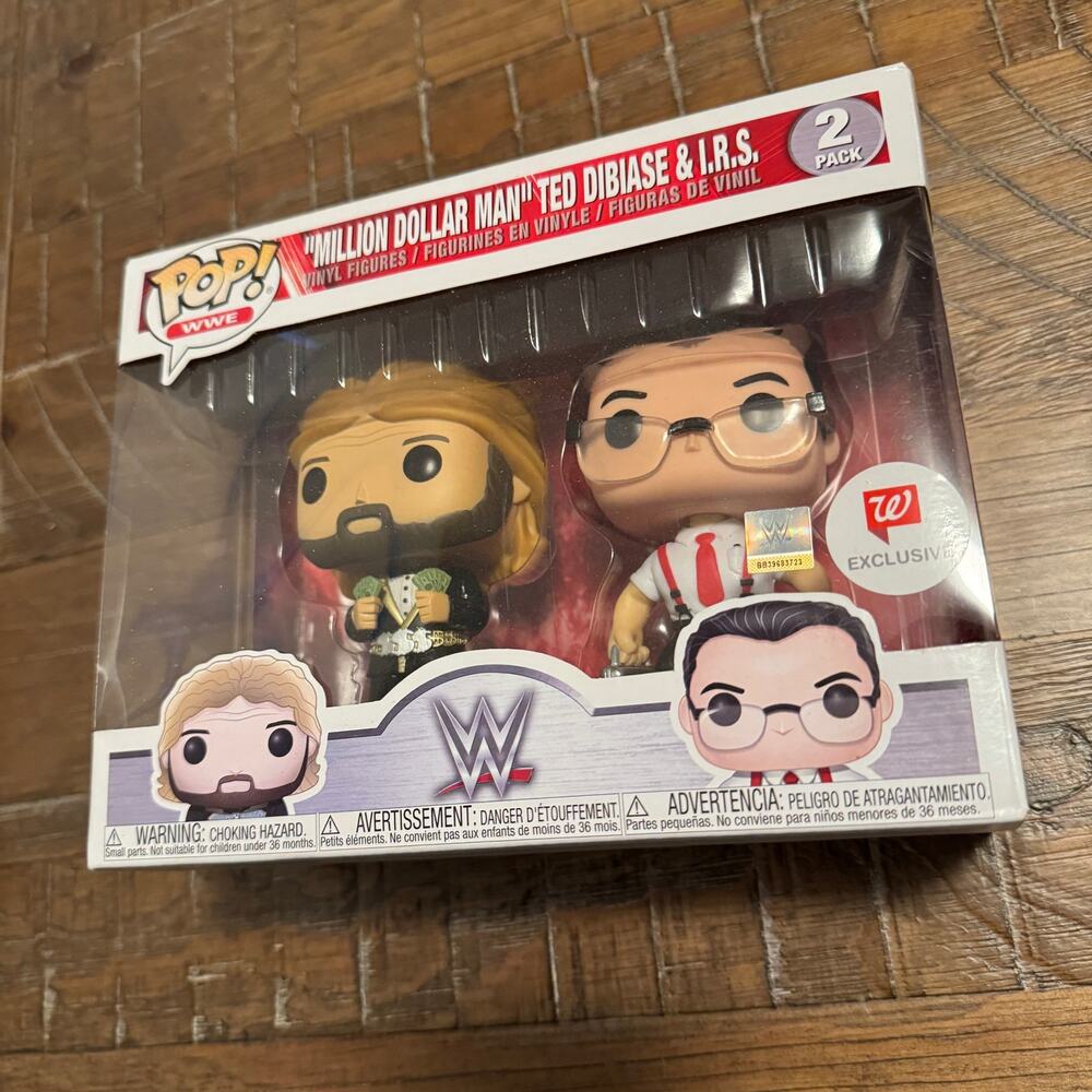 Million Dollar Man Ted Dibiase & I.R.S. Funko Pop Walgreens Exclusice New WWE